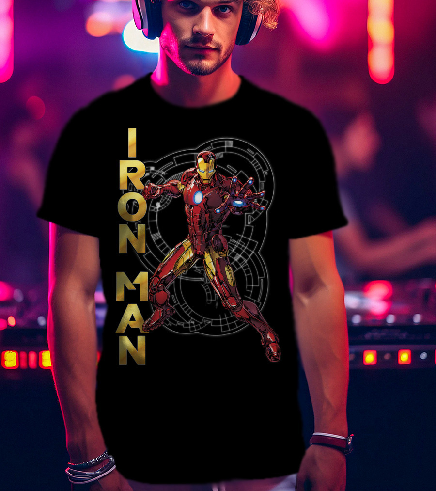 Marvel Avengers Assemble Iron Man Tech Suit Blueprint T-Shirt