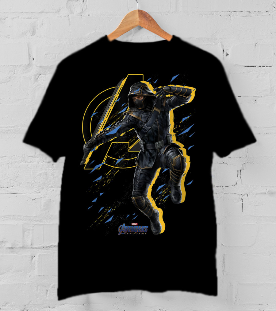 Avengers Endgame Ronin Action Pose With Iconic Avengers T-Shirt