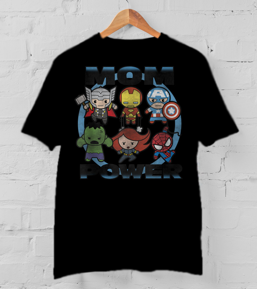 Marvel Avengers Kawaii Mom Power Group Shot T-Shirt