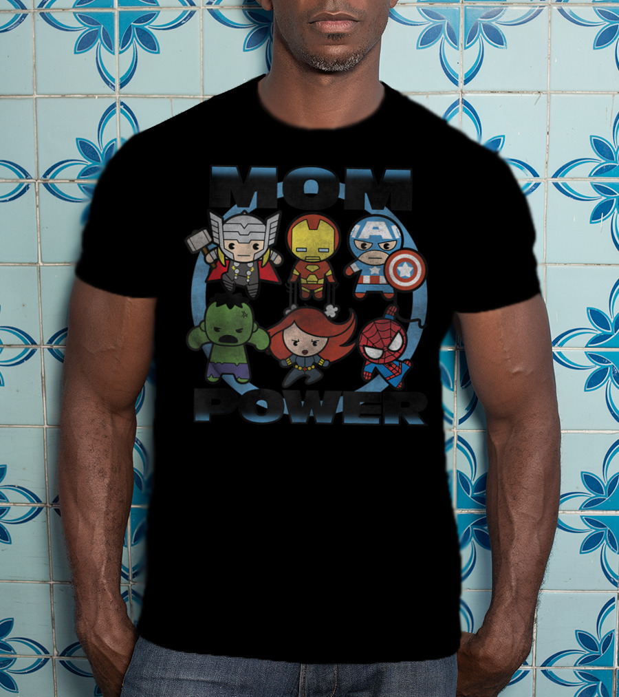 Marvel Avengers Kawaii Mom Power Group Shot T-Shirt