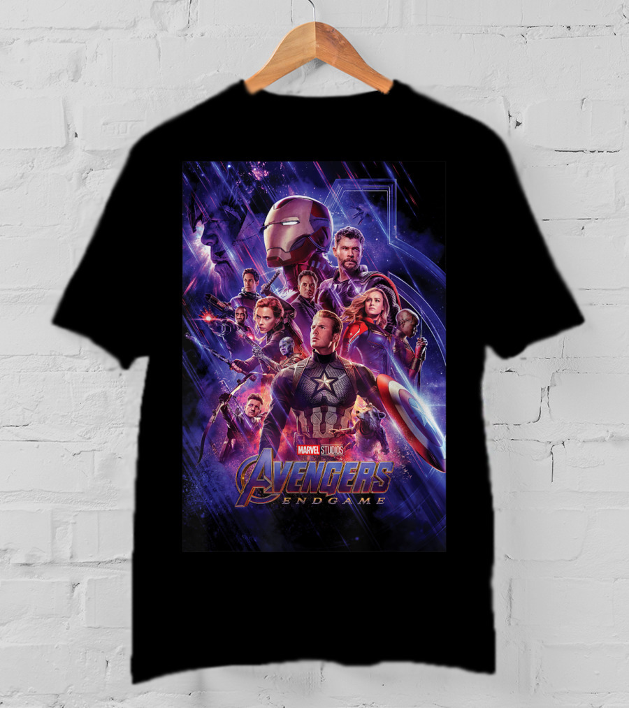 Marvel Studios Avengers Endgame Space Group Captain America Iron Man T-Shirt