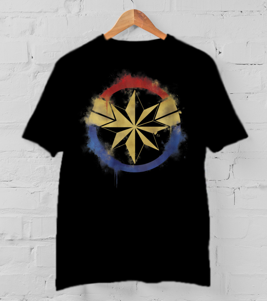 Marvel Avengers Endgame Captain Marvel Star Emblem T-Shirt
