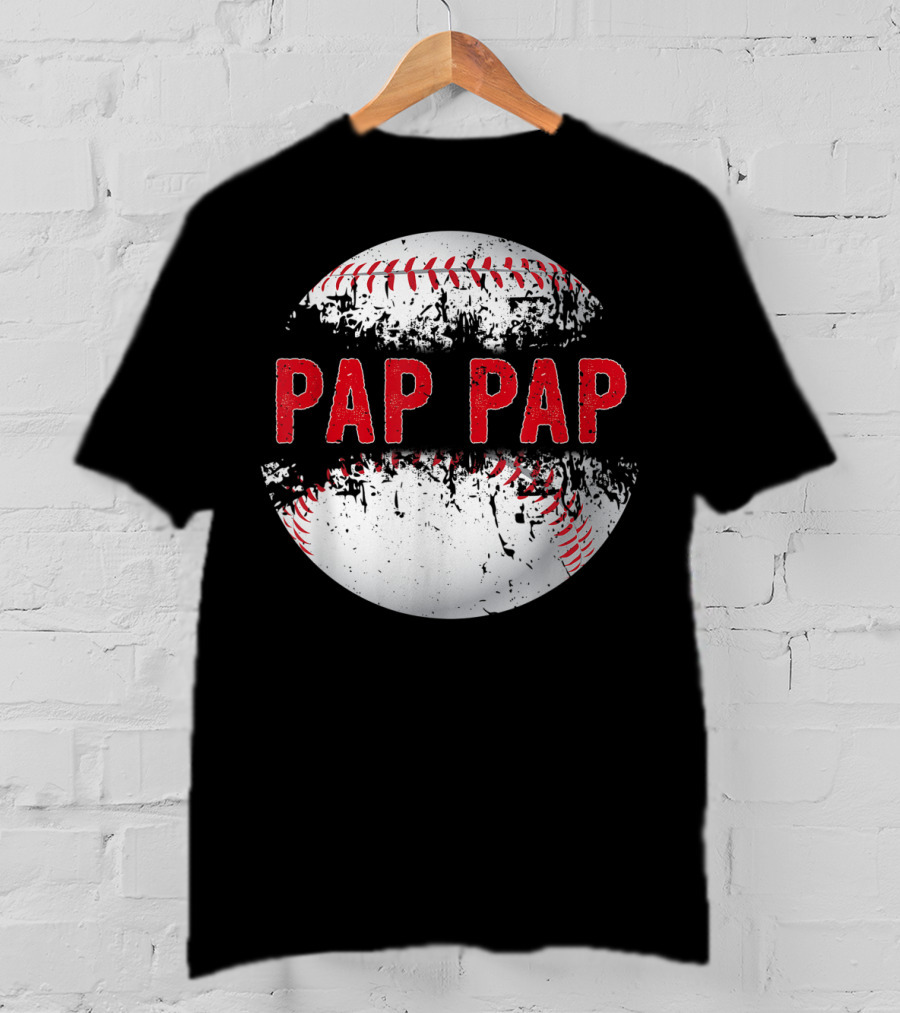 Pap Pap Baseball Softball Lover Father's Day T-Shirt