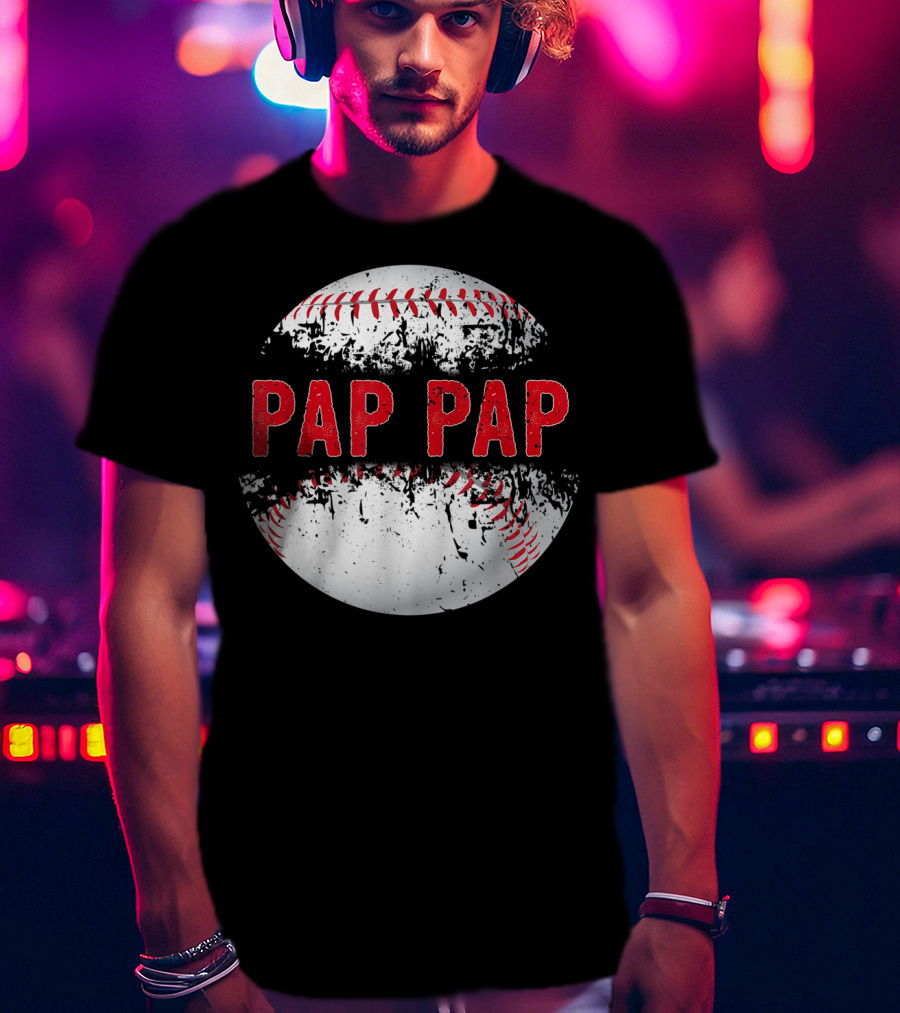 Pap Pap Baseball Softball Lover Father's Day T-Shirt