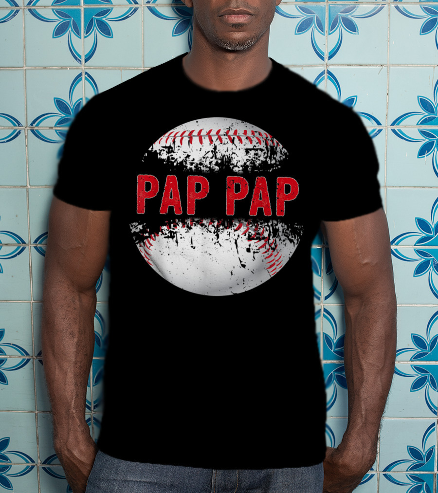 Pap Pap Baseball Softball Lover Father's Day T-Shirt