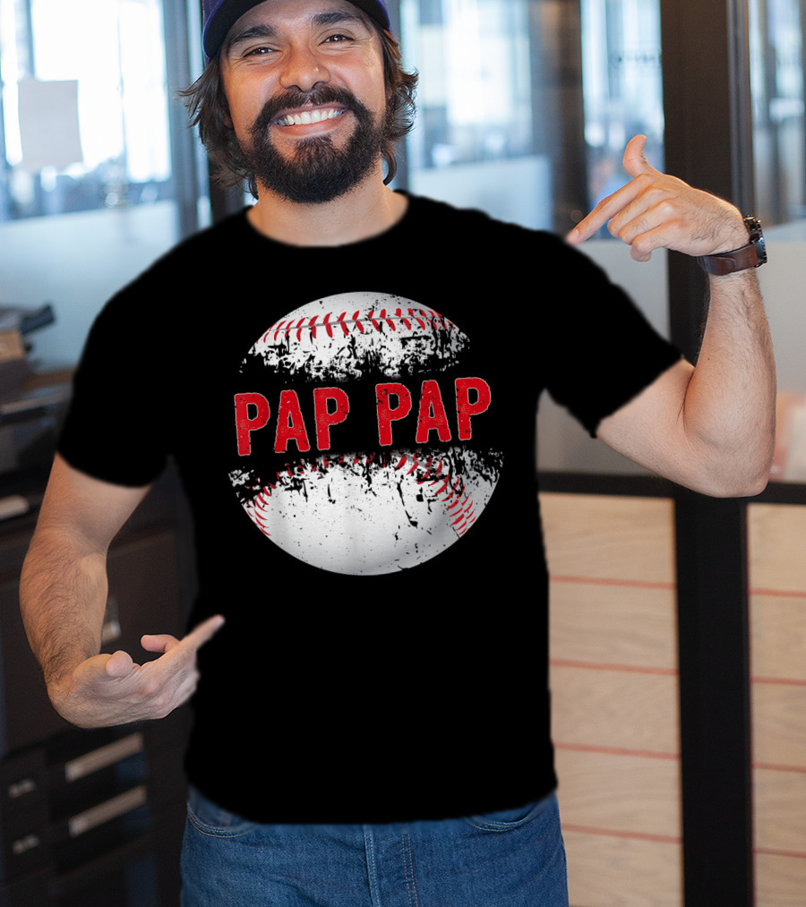 Pap Pap Baseball Softball Lover Father's Day T-Shirt