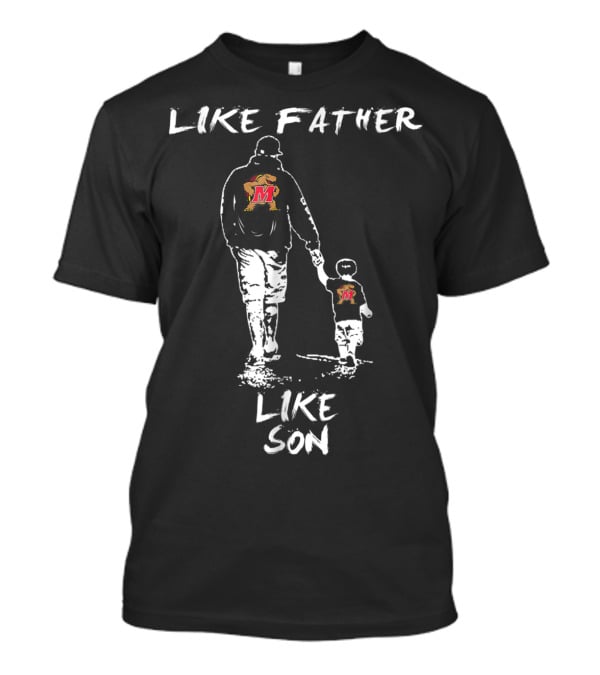 Maryland Terrapins Like Father Like Son Walking Together With Matching T-Shirt