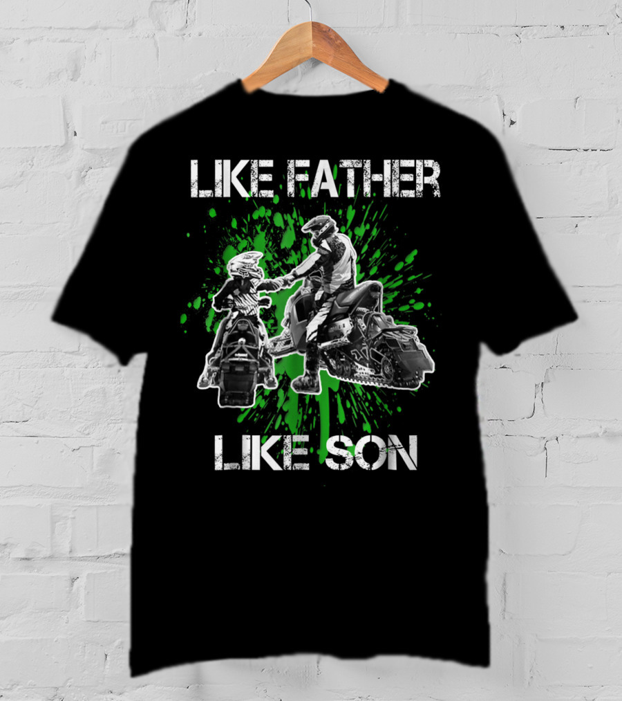 Like Father Like Son Snowmobile Snowcross Adventure T-Shirt