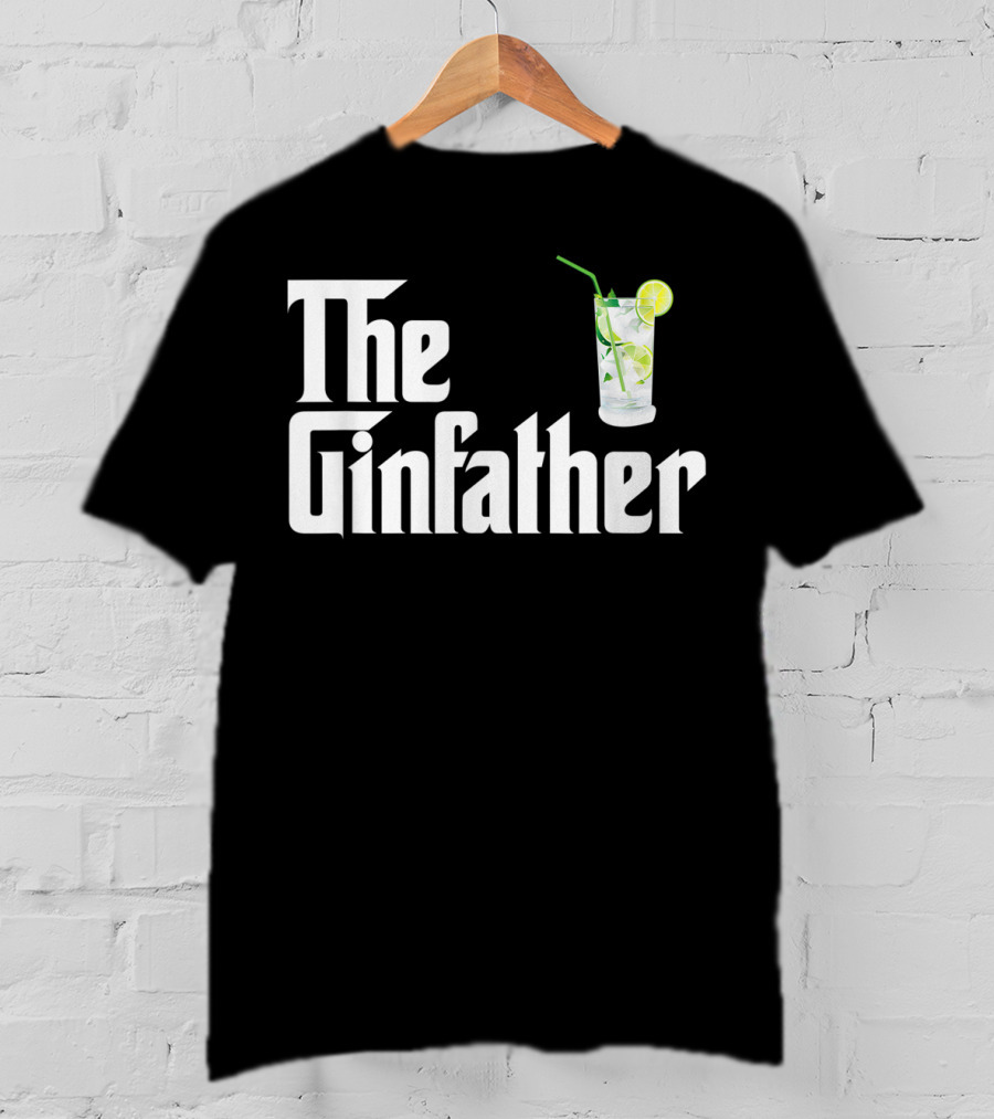 The Gin Father With Lime And Straw Gin And Tonic T-Shirt