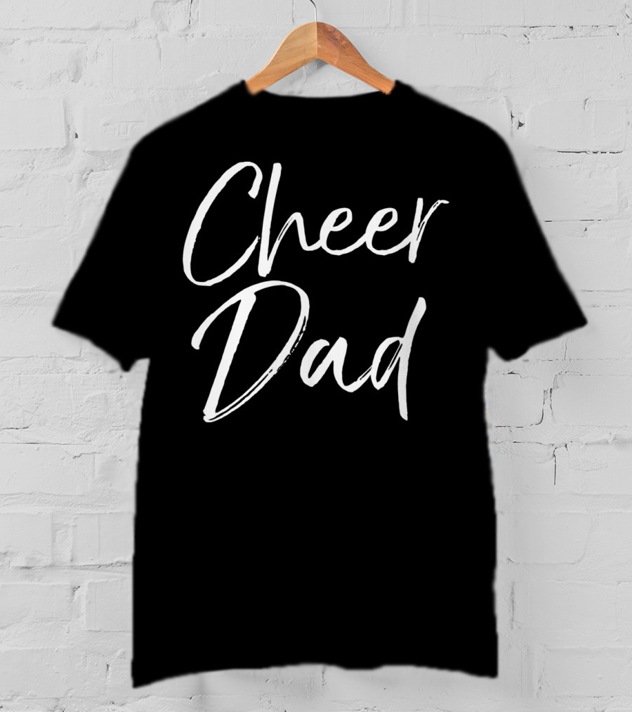 Cheer Dad Cute Matching Family Cheerleader Father T-Shirt