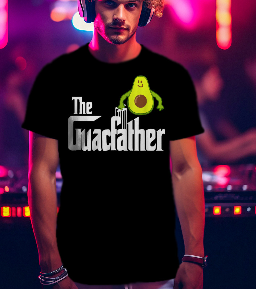 The Guacfather Funny Guacamole Avocado Mens Iconic T-Shirt