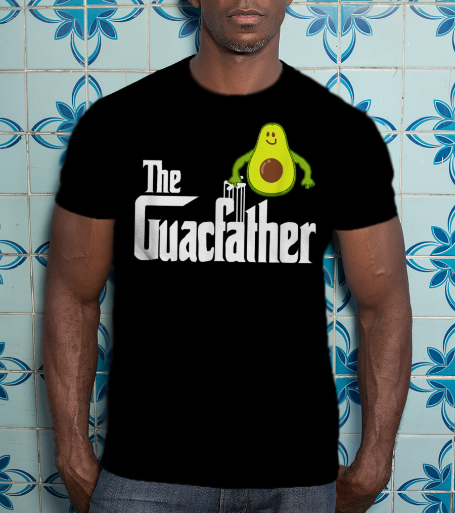 The Guacfather Funny Guacamole Avocado Mens Iconic T-Shirt