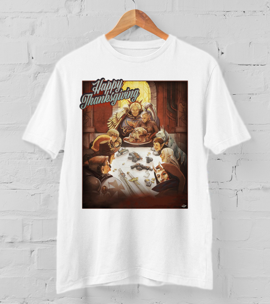 Warhammer Happy Thanksgiving Table Gathering T-Shirt