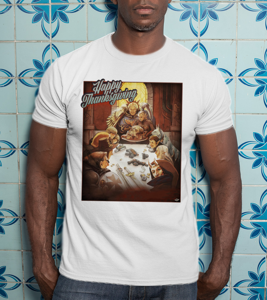 Warhammer Happy Thanksgiving Table Gathering T-Shirt