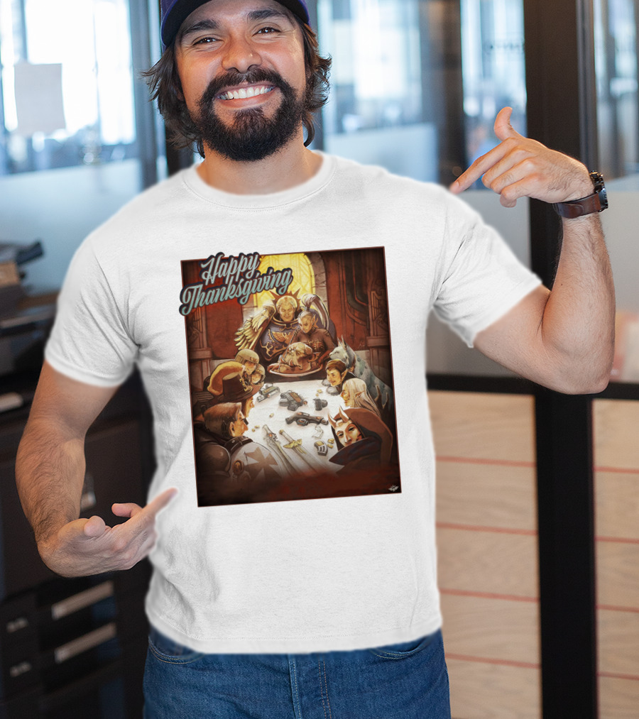 Warhammer Happy Thanksgiving Table Gathering T-Shirt