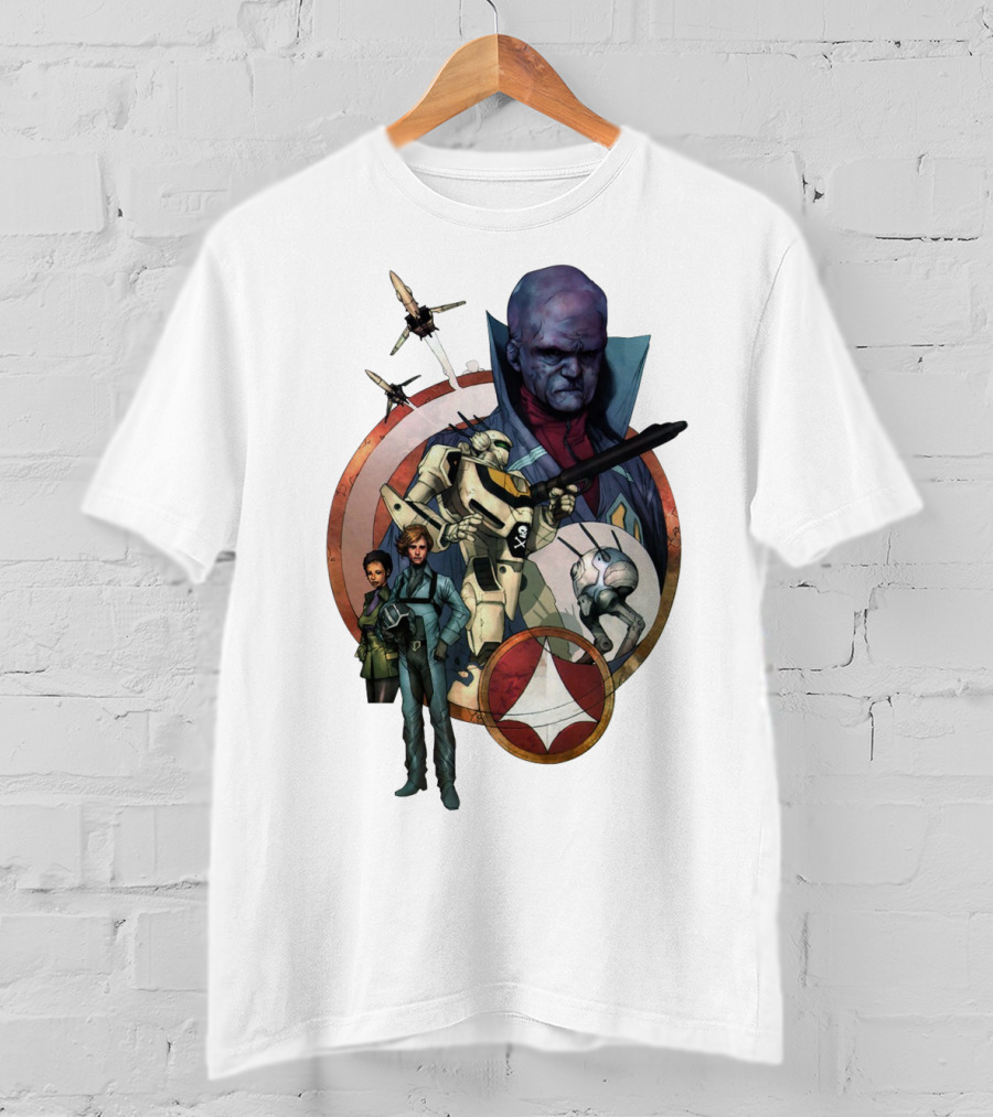 Robotech RBT Roy Fokker Lisa Hunter Zentraedi Logo Battle T-Shirt