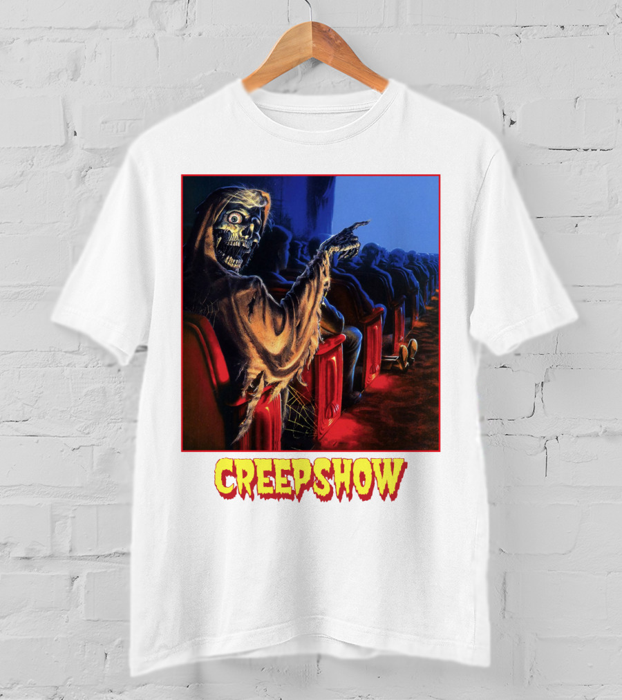 Creepshow Skeleton Ushers Menacing Audience In Theater Scene T-Shirt