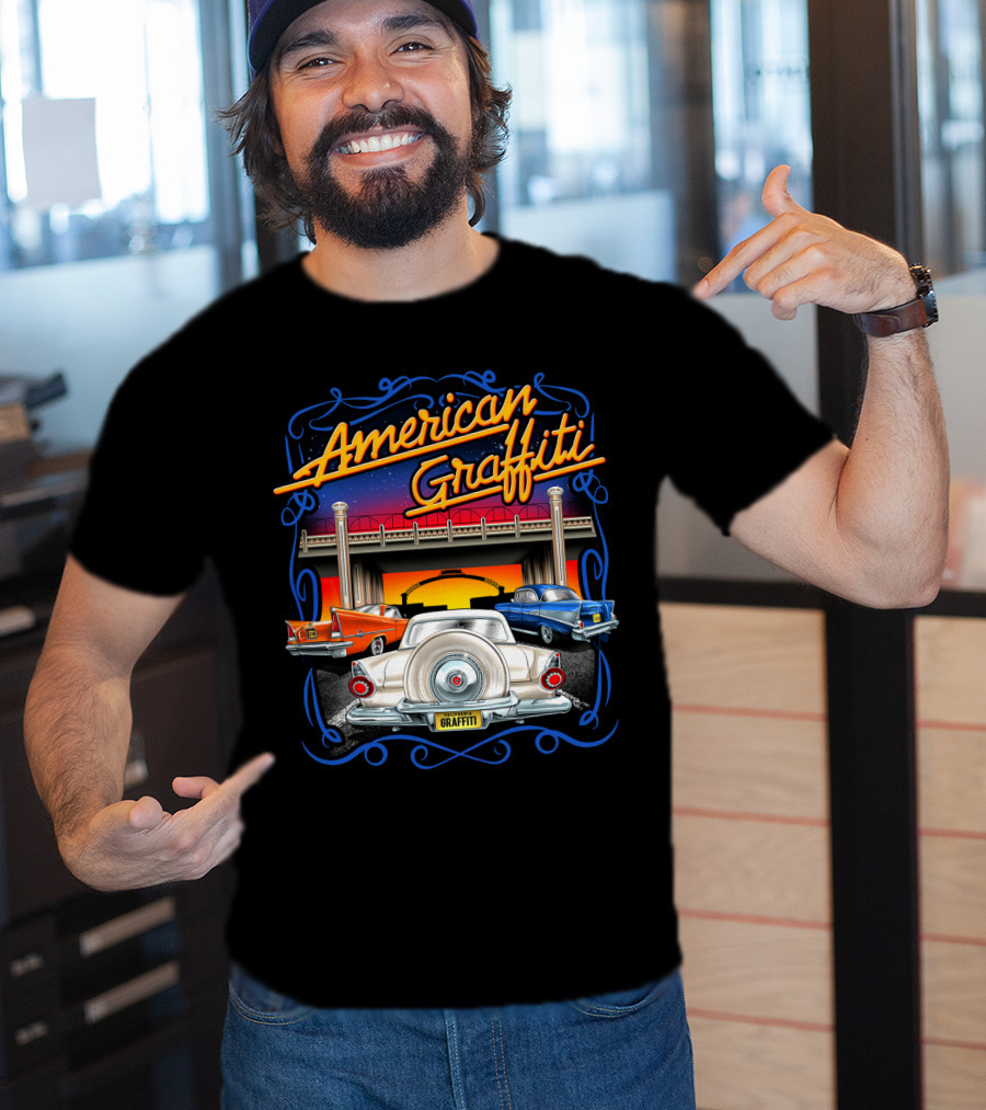 American Graffiti Classic Cars Scene T-Shirt