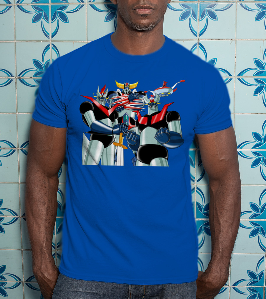 Mazinger Grendizer Robot Trio Battle Stance T-Shirt