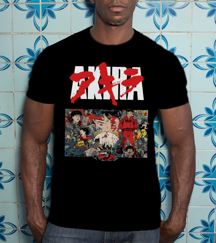 AKIRA Classic Manga Anime Art Kaneda Capsule Cyberpunk Dystopia Icons T-Shirt