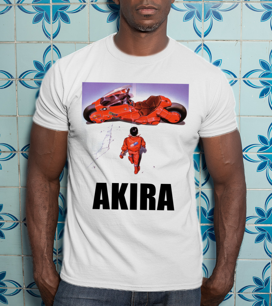 Kaneda Iconic Red Motorcycle Akira T-Shirt