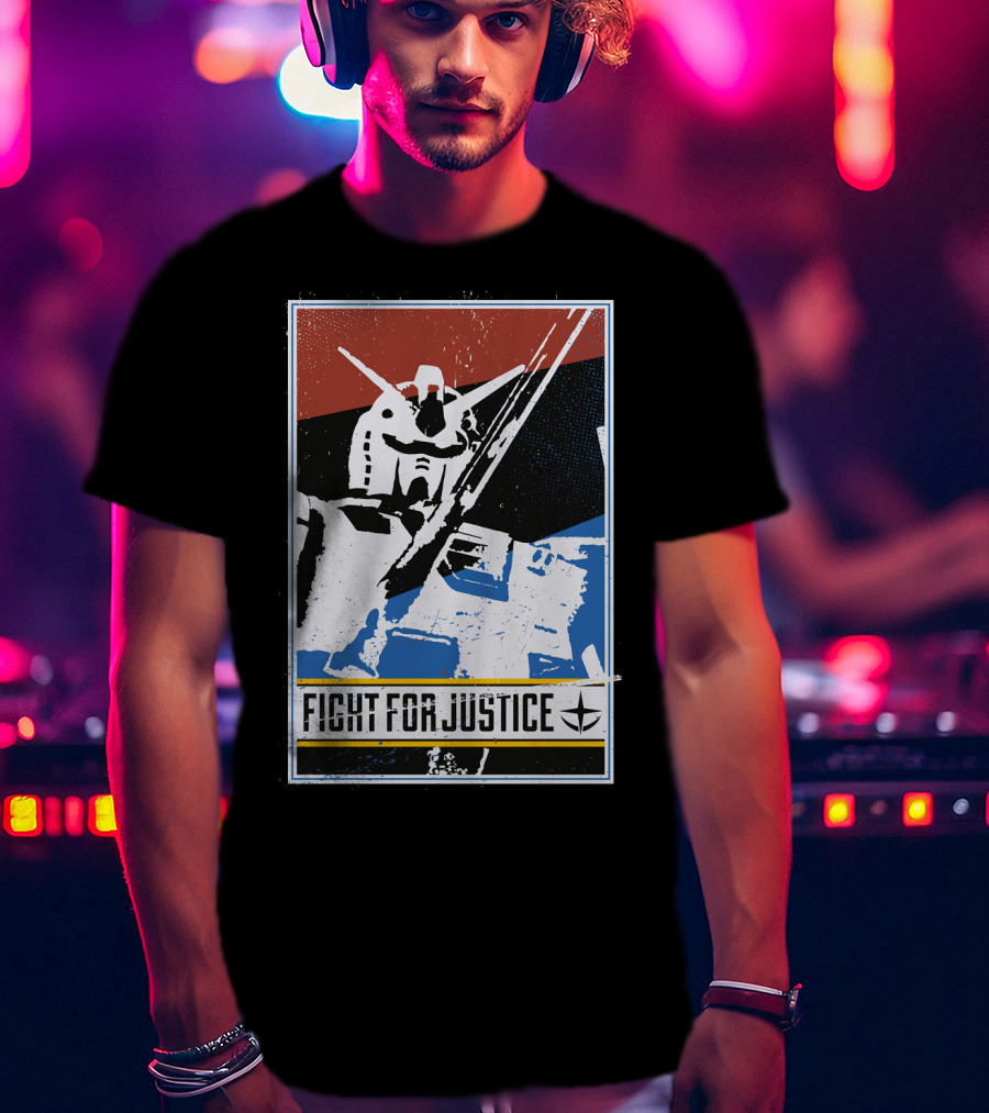 Gundam Fight For Justice Robot T-Shirt