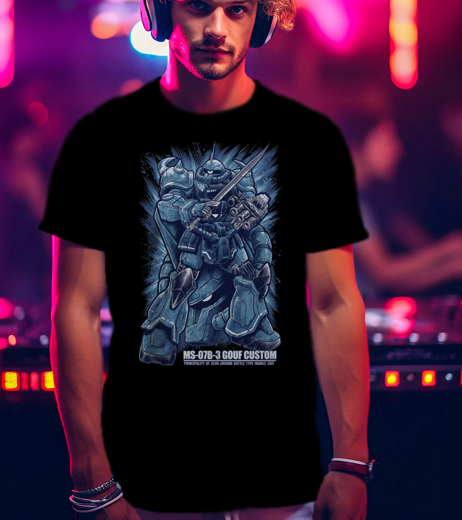 MS-07B-3 Gouf Custom Principality Of Zeon Ground Battle Type Mobile Suit Gundam T-Shirt