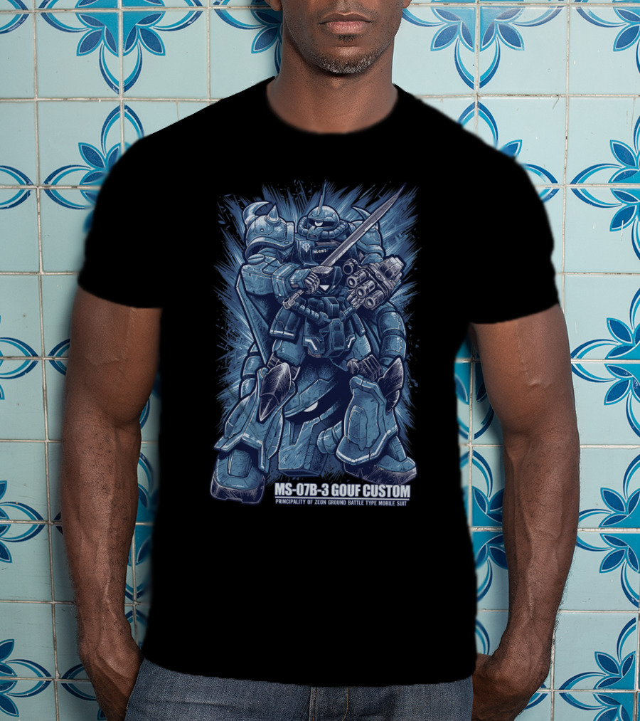 MS-07B-3 Gouf Custom Principality Of Zeon Ground Battle Type Mobile Suit Gundam T-Shirt