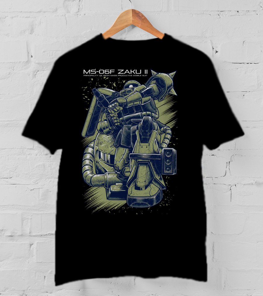 MS-06F Zaku II Principality Of Zeon Mass Production Mobile Suit T-Shirt