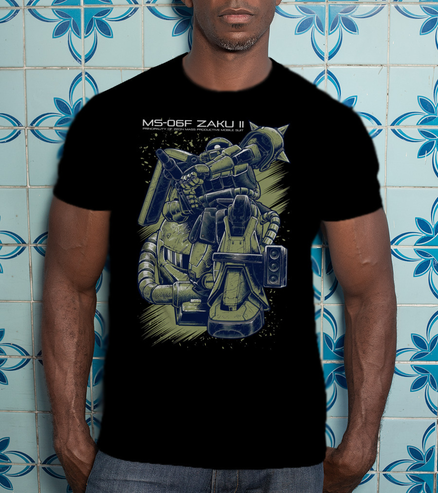 MS-06F Zaku II Principality Of Zeon Mass Production Mobile Suit T-Shirt