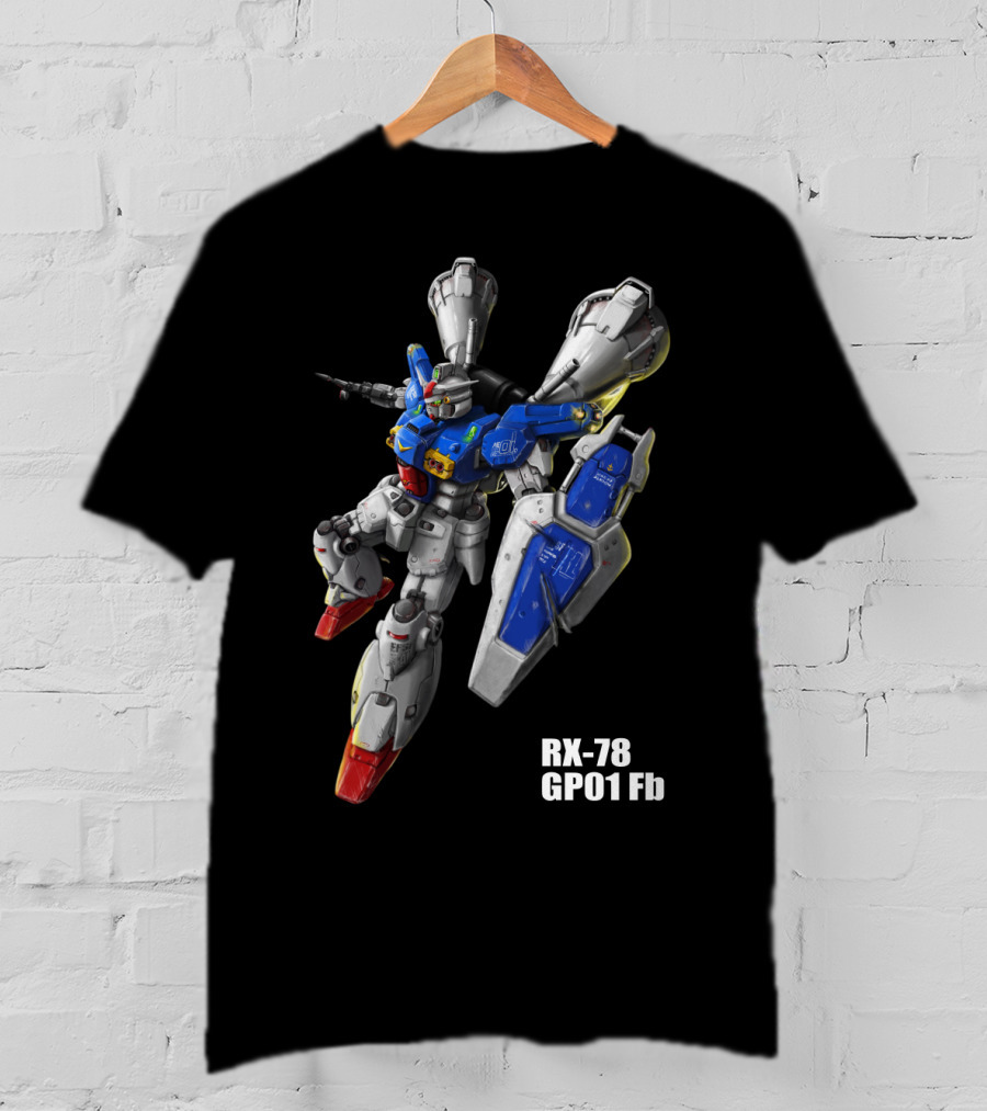RX-78 GP01Fb Mobile Suit In Dynamic Action Pose T-Shirt