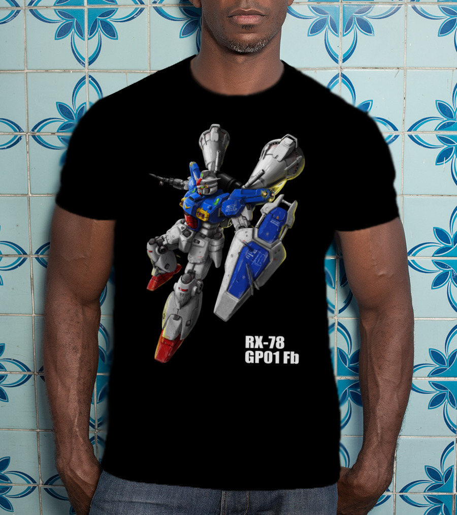 RX-78 GP01Fb Mobile Suit In Dynamic Action Pose T-Shirt