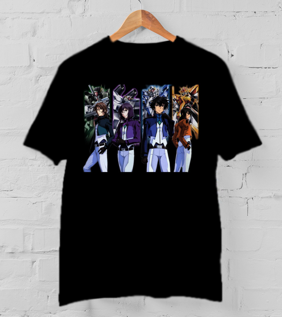 Mobile Suit Gundam 00 Celestial Being Characters And Gundams T-Shirt