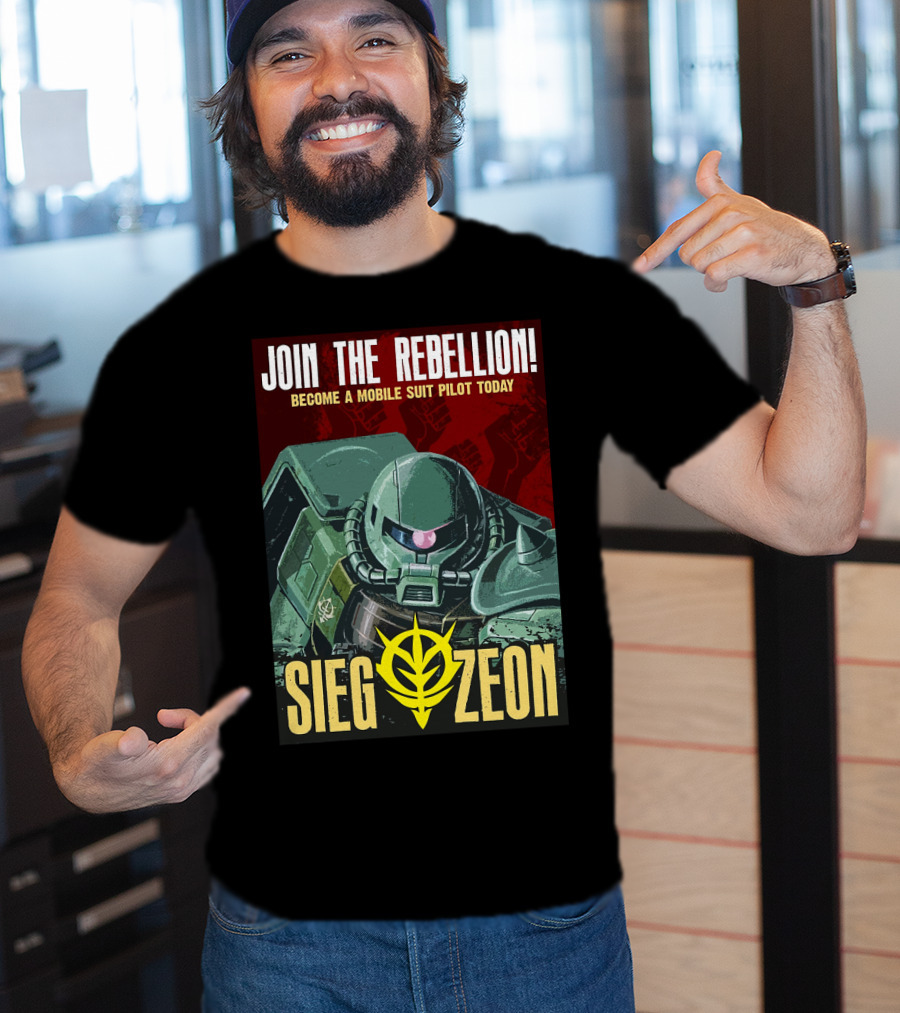 Join The Rebellion Become A Mobile Suit Pilot Today Sieg Zeon T-Shirt