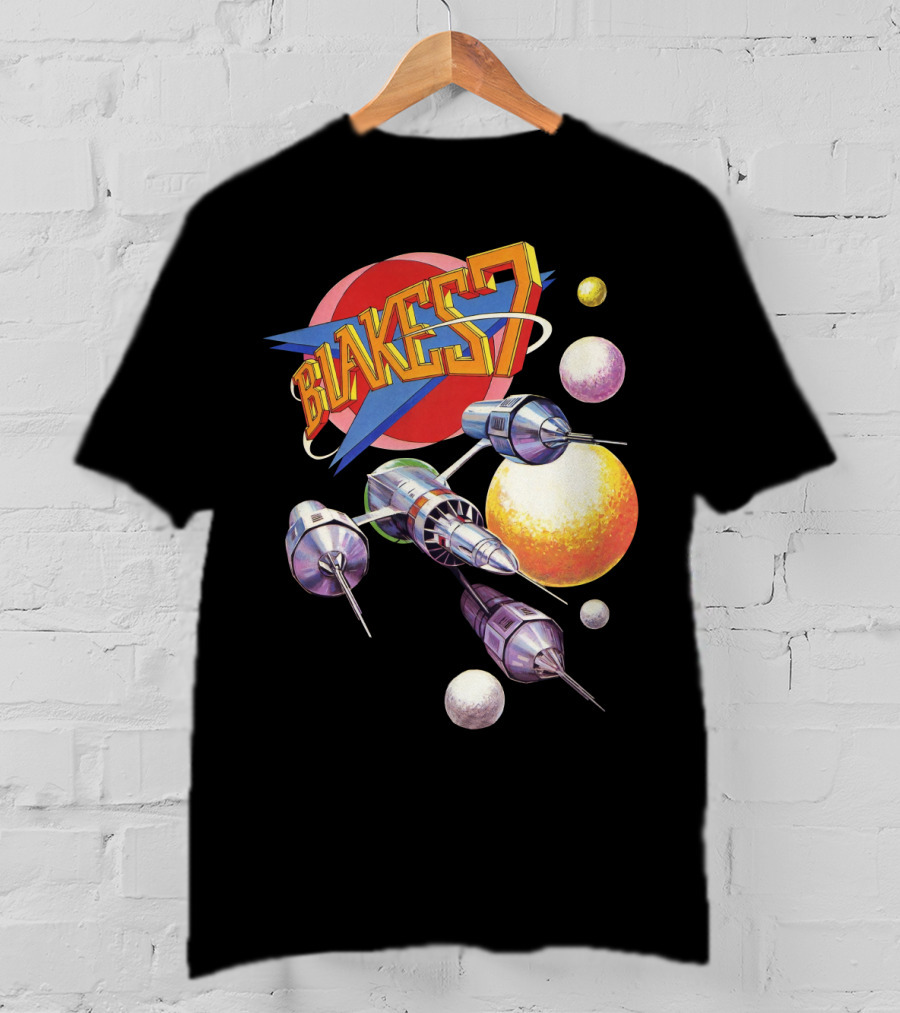 Blake's 7 Annual Retro Sci-Fi Spaceship And Planets T-Shirt