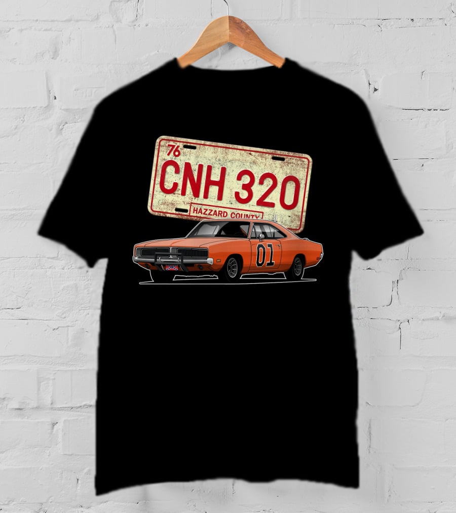 Duke Of Hazzard '76 CNH 320 Hazzard County 01 Car License Plate T-Shirt
