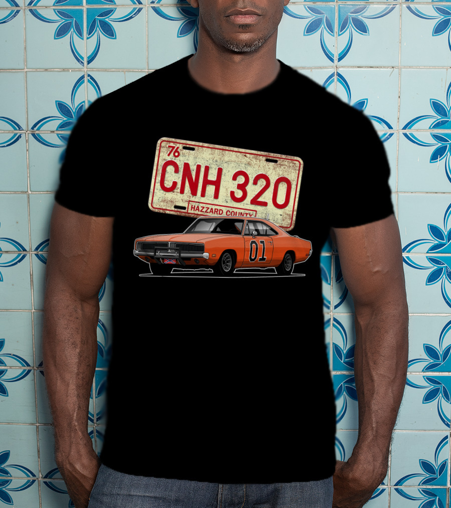Duke Of Hazzard '76 CNH 320 Hazzard County 01 Car License Plate T-Shirt