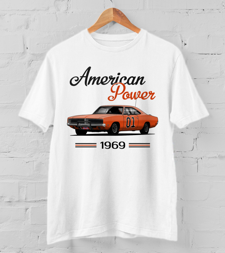 American Power 1969 Dukes Of Hazzard Charger 01 T-Shirt