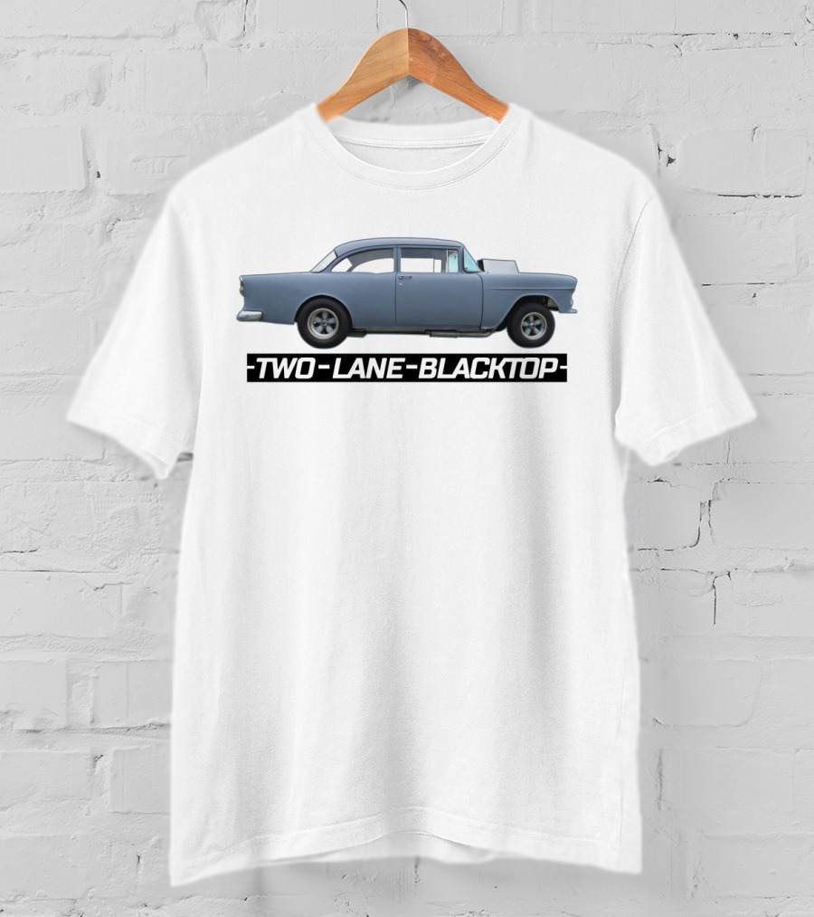 Two Lane Blacktop Chevy Vintage Car Classic 55 T-Shirt