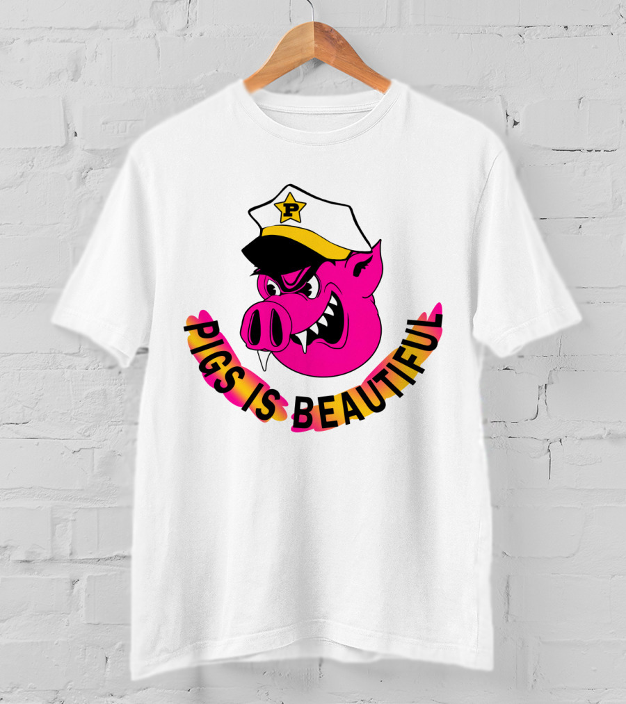 Captain Spaulding Pink Pig With Hat Pigs Is Beautiful T-Shirt