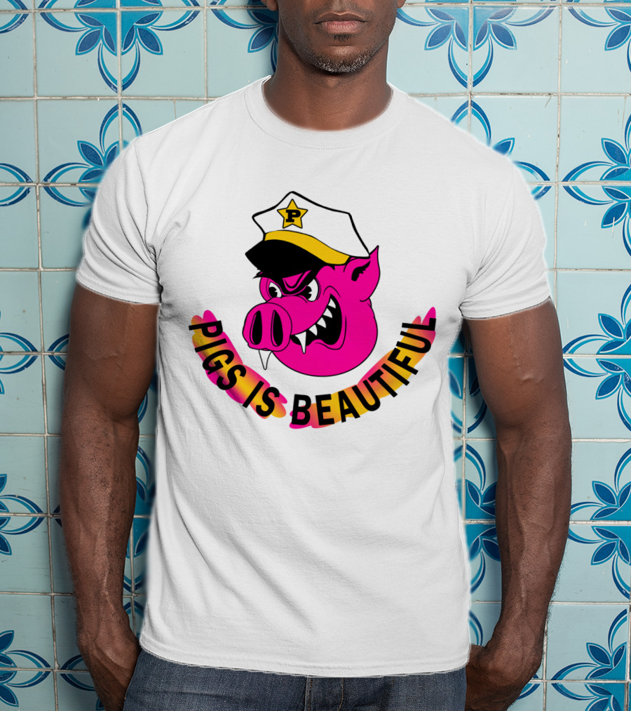 Captain Spaulding Pink Pig With Hat Pigs Is Beautiful T-Shirt