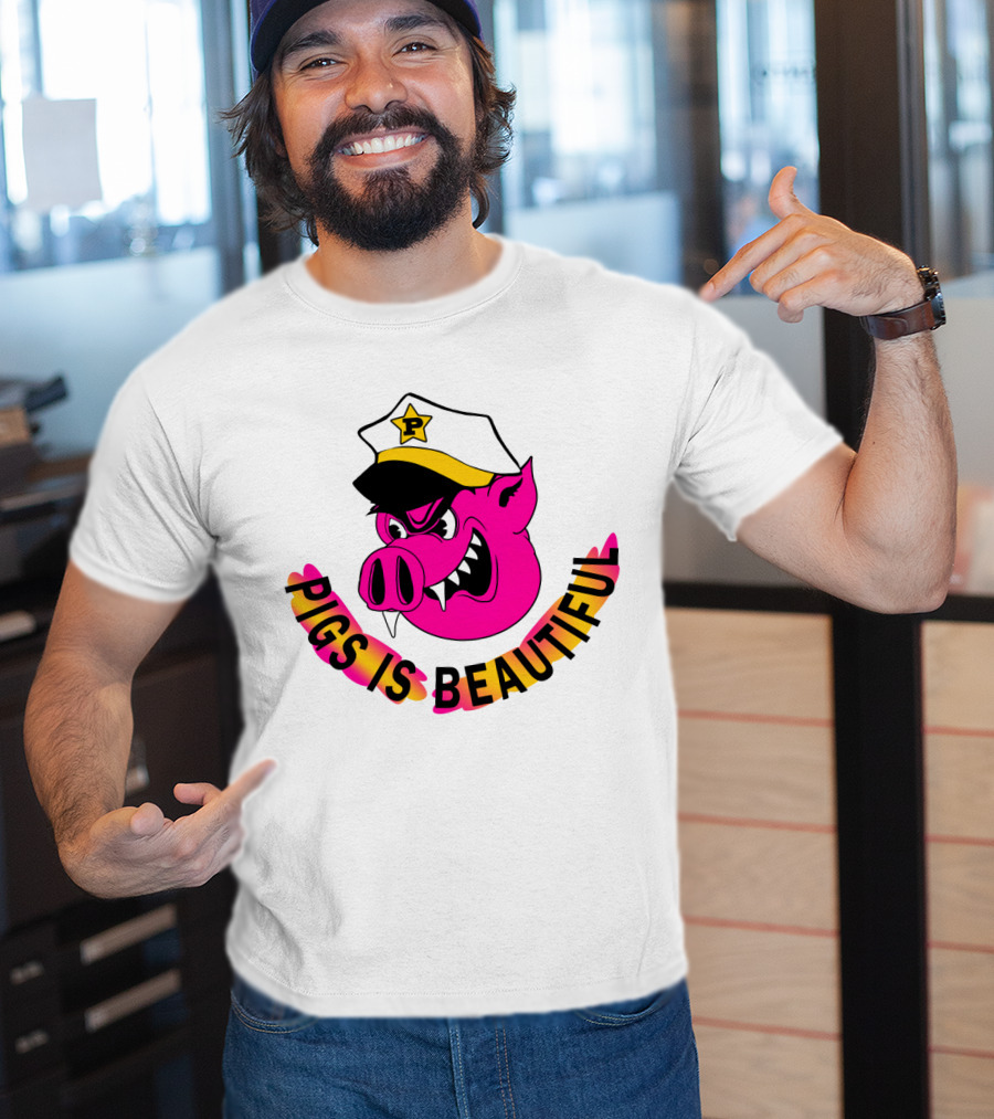 Captain Spaulding Pink Pig With Hat Pigs Is Beautiful T-Shirt