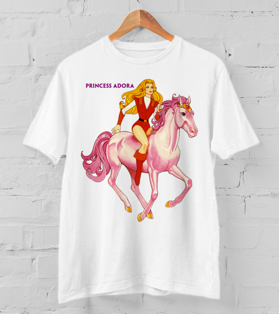 Princess Adora Riding Pink Horse She-Ra Character Fan T-Shirt