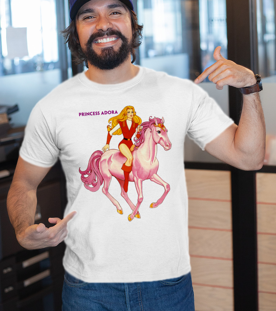Princess Adora Riding Pink Horse She-Ra Character Fan T-Shirt