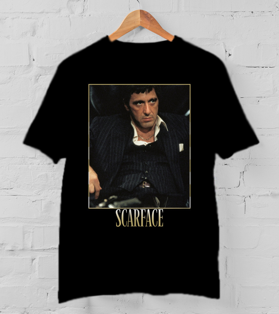 SCARFACE Tony Montana Al Pacino Classic Movie Scene T-Shirt