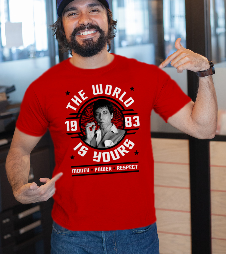 Scarface The World Is Yours 1983 Money Power Respect T-Shirt