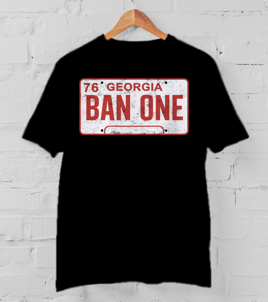 Smokey And The Bandit Georgia 76 Ban One License Plate T-Shirt