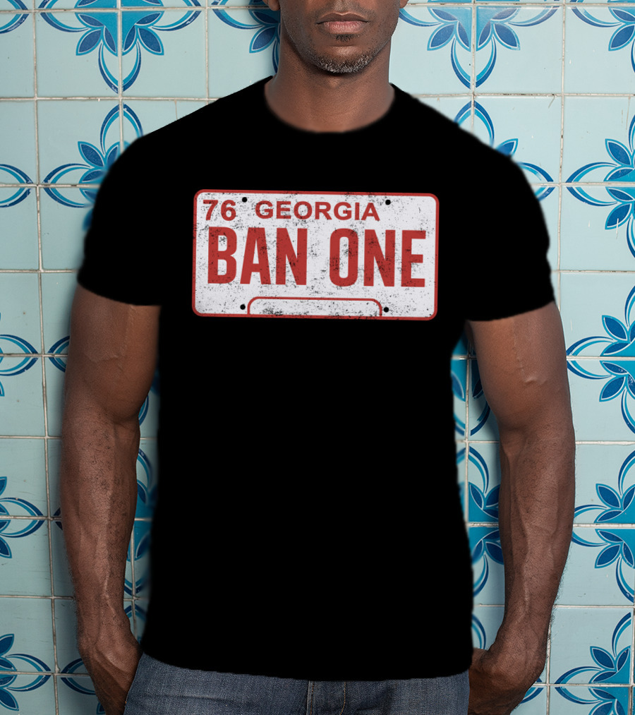 Smokey And The Bandit Georgia 76 Ban One License Plate T-Shirt