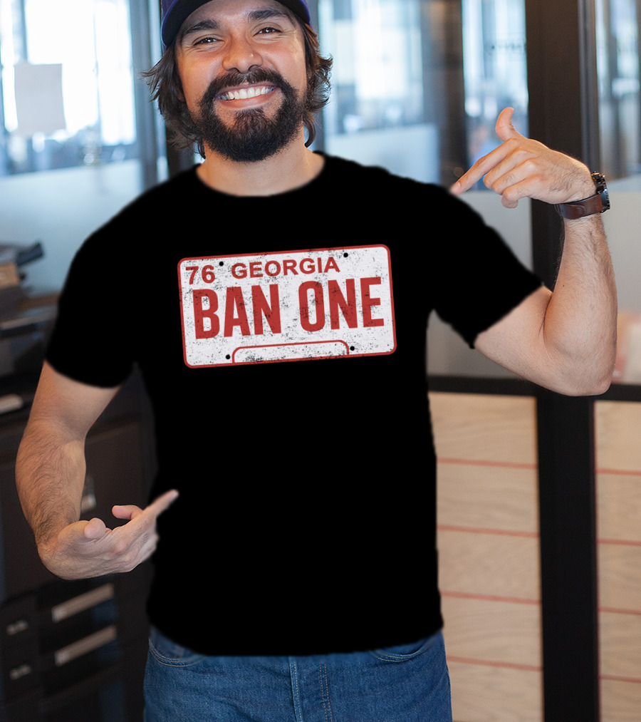 Smokey And The Bandit Georgia 76 Ban One License Plate T-Shirt