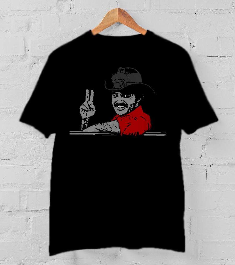 Smokey And The Bandit Burt Reynolds Peace Sign Red T-Shirt